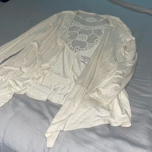 Torrid super soft knit crochet back cardigan- size 1/14